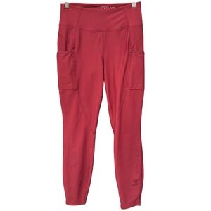 L.L. Bean Red Women’s Leggings M Reg High Rise Pocket Activewear Pants 🔥